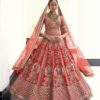 Red Peacock Lehenga