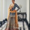 Blue and Mustard Gharara Set