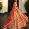 Ombré honey and Saffron Lehenga Set