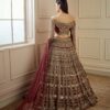 Wine Lehenga Set